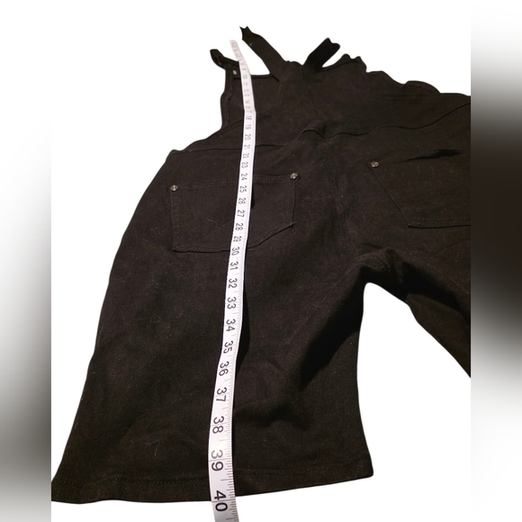 Boohooman Black Denim Overalls Size M - Picture 3 of 4